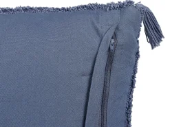 Best Beliani Koristetyyny Puuvilla Sininen Tuftattu 45 X 45 Cm Avium