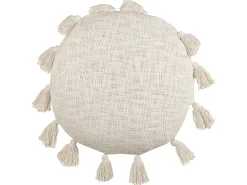 Hot Beliani Koristetyyny Puuvilla Vaalea Beige 45 Cm Madia