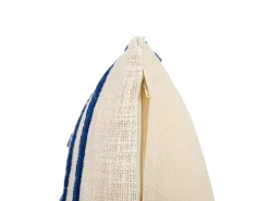 Flash Sale Beliani Koristetyyny Puuvilla Vaalea Beige/Laivastonsininen 45 X 45 Cm 2 Kpl Pleione