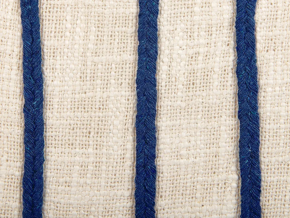 Flash Sale Beliani Koristetyyny Puuvilla Vaalea Beige/Laivastonsininen 45 X 45 Cm 2 Kpl Pleione