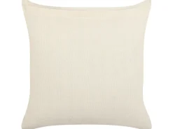 Tekstiilit<Beliani Koristetyyny Puuvilla Vaalea Beige/Musta 45 X 45 Cm Cercis