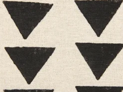 Tekstiilit<Beliani Koristetyyny Puuvilla Vaalea Beige/Musta 45 X 45 Cm Cercis