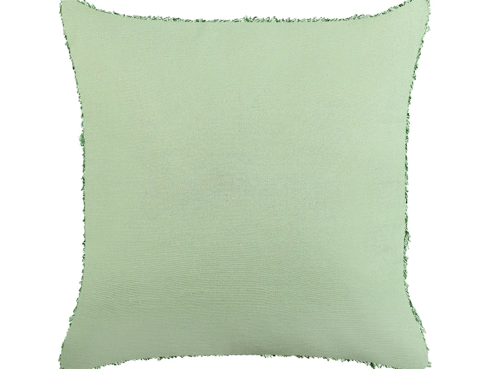 Fashion Beliani Koristetyyny Puuvilla Vaaleanvihrea 45 X 45 Cm Rhoeo