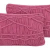 Tekstiilit<Beliani Koristetyyny Puuvilla Vaaleanpunainen Makramee 30 X 50 Cm 2 Kpl Kiris
