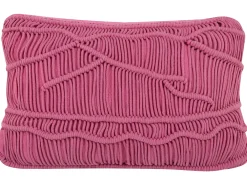 Tekstiilit<Beliani Koristetyyny Puuvilla Vaaleanpunainen Makramee 30 X 50 Cm 2 Kpl Kiris