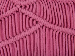 Tekstiilit<Beliani Koristetyyny Puuvilla Vaaleanpunainen Makramee 30 X 50 Cm 2 Kpl Kiris