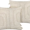 New Beliani Koristetyyny Puuvilla Vaalea Beige 45 X 45 Cm 2 Kpl Pleione