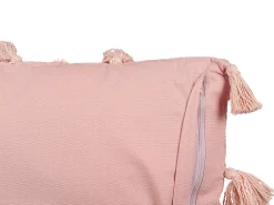 Hot Beliani Koristetyyny Puuvilla Vaaleanpunainen Tuftattu 45 X 45 Cm Torenia