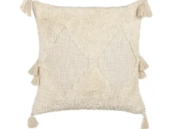 Tekstiilit<Beliani Koristetyyny Puuvilla Vaalea Beige 45 X 45 Cm Avium