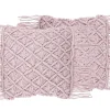 Hot Beliani Koristetyyny Puuvilla Vaaleanpunainen Makramee 40 X 40 Cm 2 Kpl Yaniklar