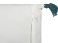 Tekstiilit<Beliani Koristetyyny Puuvilla Valkoinen/Sininen 45 X 45 Cm 2 Kpl Rumex