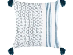 Tekstiilit<Beliani Koristetyyny Puuvilla Valkoinen/Sininen 45 X 45 Cm 2 Kpl Tilia
