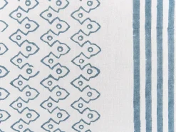 Tekstiilit<Beliani Koristetyyny Puuvilla Valkoinen/Sininen 45 X 45 Cm 2 Kpl Tilia