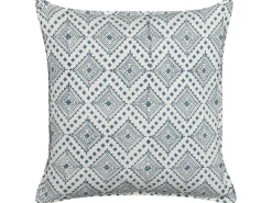 Tekstiilit<Beliani Koristetyyny Puuvilla Valkoinen/Sininen 45 X 45 Cm 2 Kpl Cordata