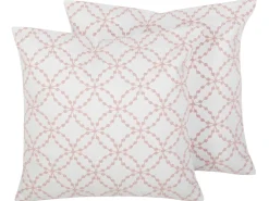 Tekstiilit<Beliani Koristetyyny Puuvilla Valkoinen 45 X 45 Cm 2 Kpl Verbena