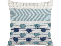 Tekstiilit<Beliani Koristetyyny Puuvilla Valkoinen/Sininen 45 X 45 Cm Datura