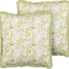 New Beliani Koristetyyny Puuvilla Vihrea/Valkoinen 45 X 45 Cm 2 Kpl Filix