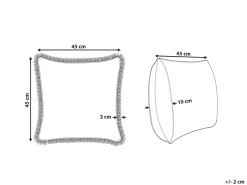 Shop Beliani Koristetyyny Puuvilla Vihrea/Valkoinen 45 X 45 Cm Filix