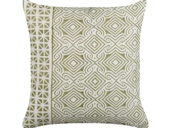 Tekstiilit<Beliani Koristetyyny Puuvilla Vihrea/Valkoinen 45 X 45 Cm 2 Kpl Larics