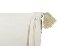 Tekstiilit<Beliani Koristetyyny Sametti Beige 45 X 45 Cm Santolina