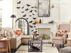 Best Sale Beliani Koristetyyny Sametti Beige/Oranssi 45 X 45 Cm 2 Kpl Curbita