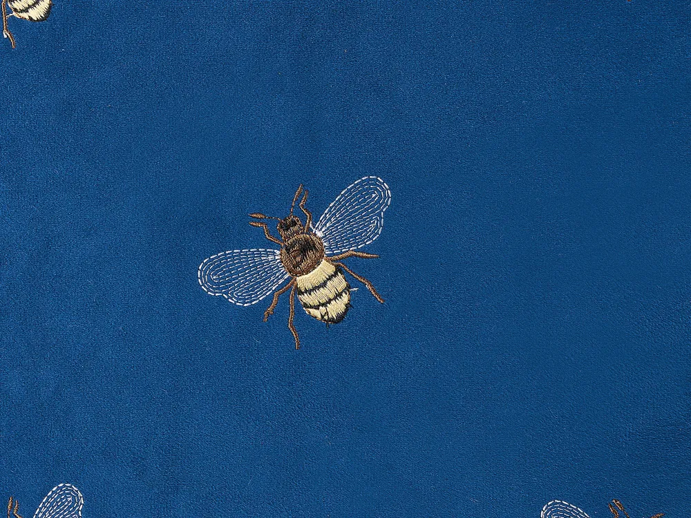 Flash Sale Beliani Koristetyyny Sametti Kirjailtu Sininen 45 X 45 Cm 2 Kpl Talinum