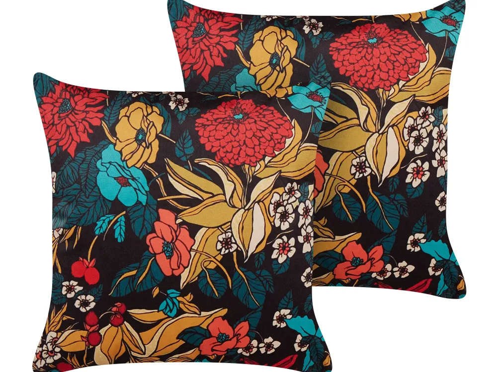 Best Beliani Koristetyyny Sametti Monivarinen 45 X 45 Cm 2 Kpl Protea