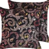Tekstiilit<Beliani Koristetyyny Sametti Monivarinen 45 X 45 Cm 2 Kpl Ricinus