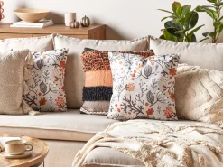 Tekstiilit<Beliani Koristetyyny Sametti Monivarinen 45 X 45 Cm 2 Kpl Montbretia