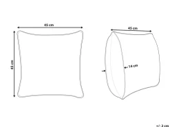 Tekstiilit<Beliani Koristetyyny Sametti Monivarinen 45 X 45 Cm Montbretia