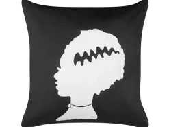 Tekstiilit<Beliani Koristetyyny Sametti Mustavalkoinen 45 X 45 Cm 2 Kpl Mandevilla