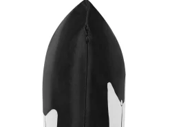 Tekstiilit<Beliani Koristetyyny Sametti Mustavalkoinen 45 X 45 Cm 2 Kpl Mandevilla