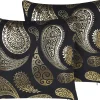 Tekstiilit<Beliani Koristetyyny Sametti Musta/Kulta 45 X 45 Cm 2 Kpl Ursinia