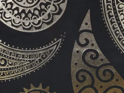 Tekstiilit<Beliani Koristetyyny Sametti Musta/Kulta 45 X 45 Cm 2 Kpl Ursinia