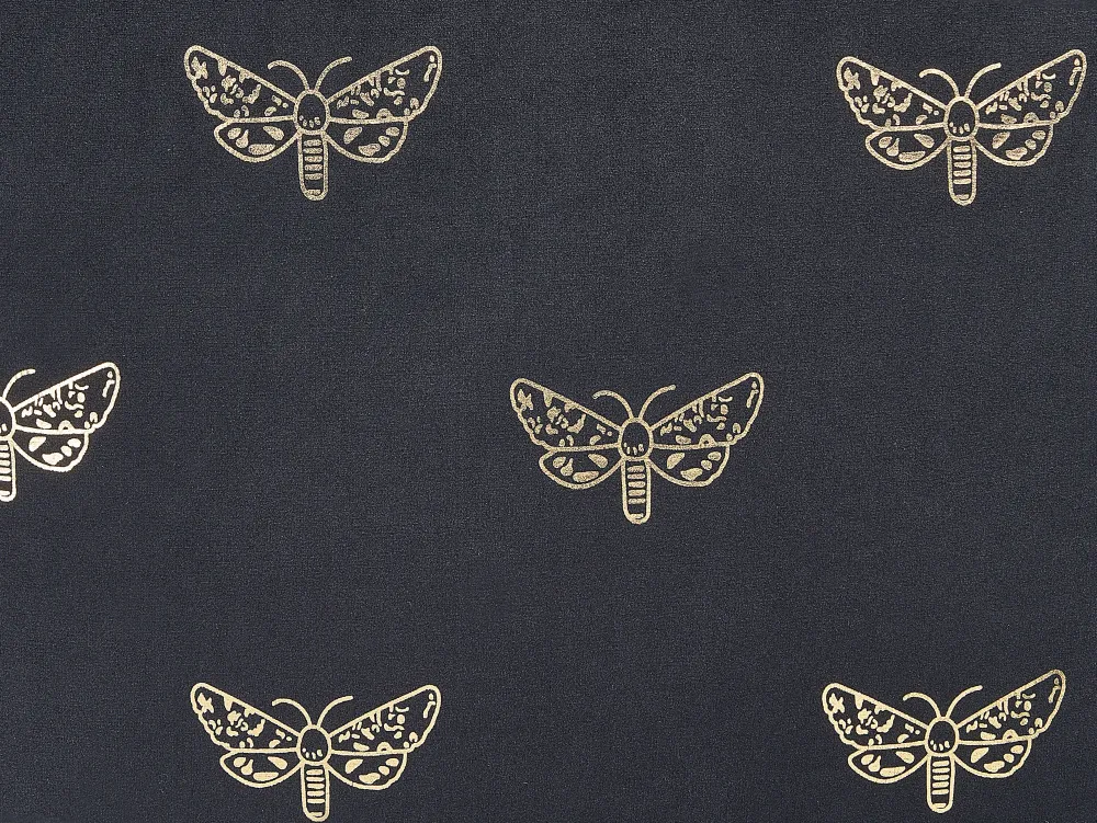 Online Beliani Koristetyyny Sametti Musta 45 X 45 Cm 2 Kpl Yuzuri