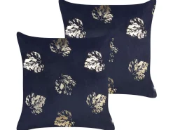 Clearance Beliani Koristetyyny Sametti Musta 45 X 45 Cm 2 Kpl Goldenrod