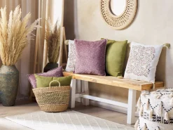 Outlet Beliani Koristetyyny Sametti Roosa 45 X 45 Cm 2 Kpl Kalmia