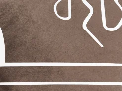 Cheap Beliani Koristetyyny Sametti Ruskea Kasvokuvio 45 X 45 Cm 2 Kpl Philodendron