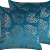 Tekstiilit<Beliani Koristetyyny Sametti Sininen 45 X 45 Cm 2 Kpl Monstera