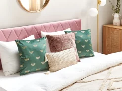 Tekstiilit<Beliani Koristetyyny Sametti Smaragdinvihrea 45 X 45 Cm 2 Kpl Yuzuri