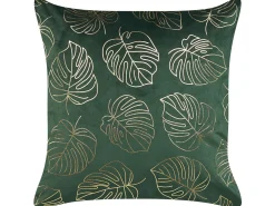 Tekstiilit<Beliani Koristetyyny Sametti Tummanvihrea 45 X 45 Cm 2 Kpl Monstera