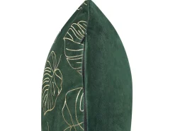 Tekstiilit<Beliani Koristetyyny Sametti Tummanvihrea 45 X 45 Cm 2 Kpl Monstera