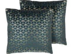 Tekstiilit<Beliani Koristetyyny Sametti Tummansininen 45 X 45 Cm 2 Kpl Celosia