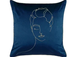 Tekstiilit<Beliani Koristetyyny Sametti Tummansininen 45 X 45 Cm 2 Kpl Crocus