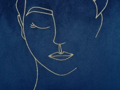 Tekstiilit<Beliani Koristetyyny Sametti Tummansininen 45 X 45 Cm 2 Kpl Crocus