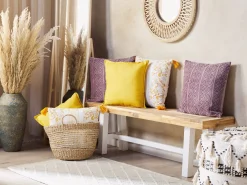 Tekstiilit<Beliani Koristetyyny Sametti Vaaleanpunainen 45 X 45 Cm Silybum