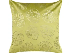 Tekstiilit<Beliani Koristetyyny Sametti Vaaleanvihrea 45 X 45 Cm 2 Kpl Monstera