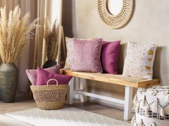 Discount Beliani Koristetyyny Sametti Vaaleanpunainen 45 X 45 Cm 2 Kpl Romneya