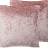 Best Sale Beliani Koristetyyny Sametti Vaaleanpunainen 45 X 45 Cm 2 Kpl Hosta