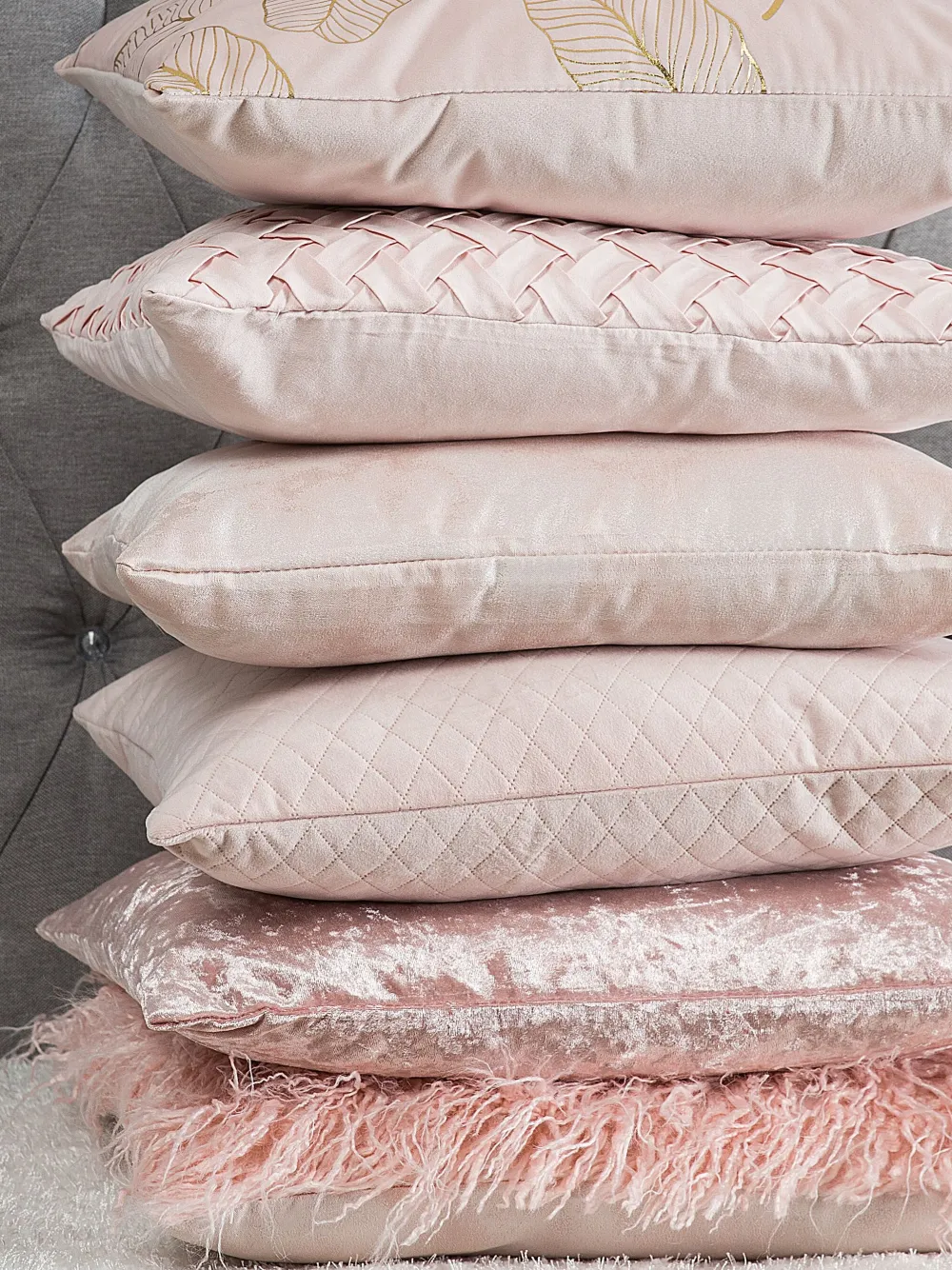 Best Sale Beliani Koristetyyny Sametti Vaaleanpunainen 45 X 45 Cm 2 Kpl Hosta